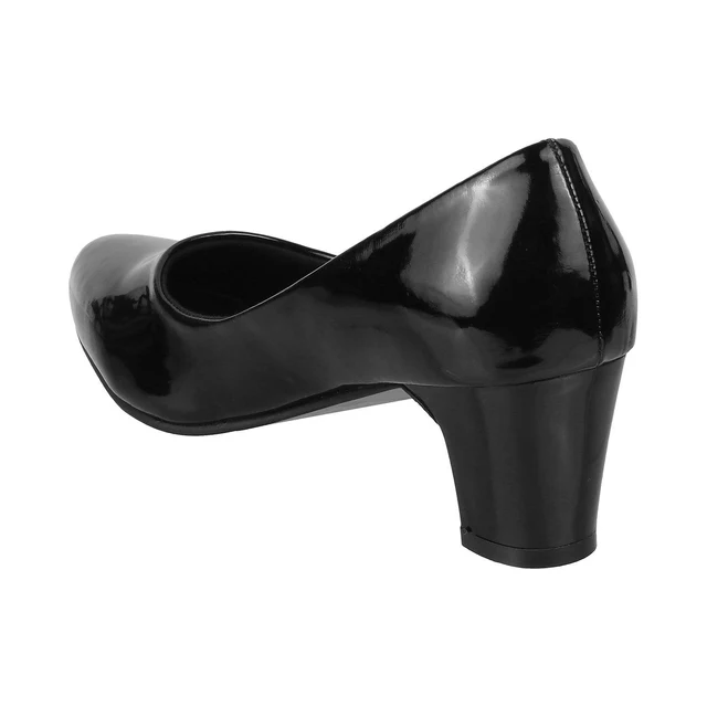 Women's Patent Leather Block Heel Pumps