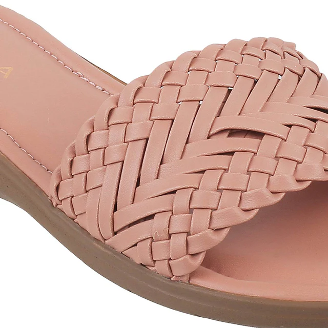 Womens Woven Slide Sandals