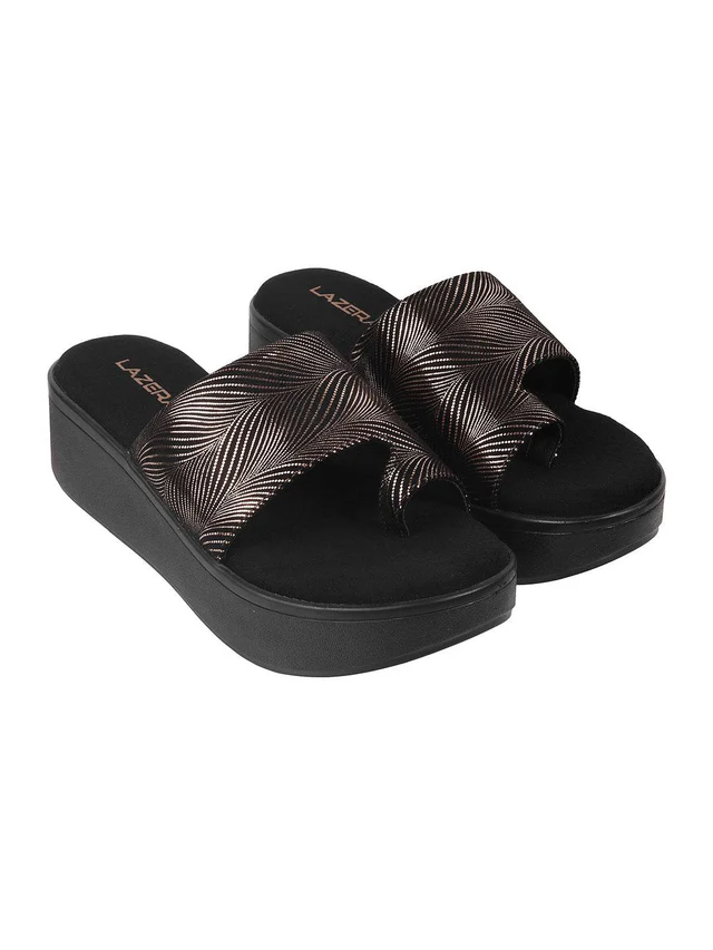 Womens Mid-Heel Platform Slip-on Chappal