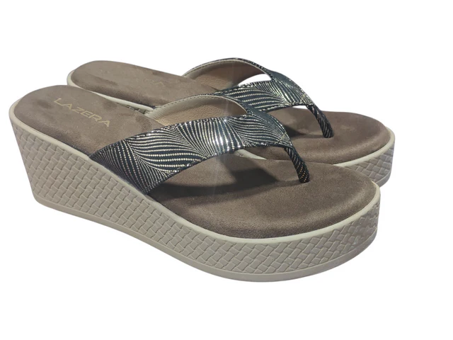 Women’s Metallic Comfort Thong Sandals