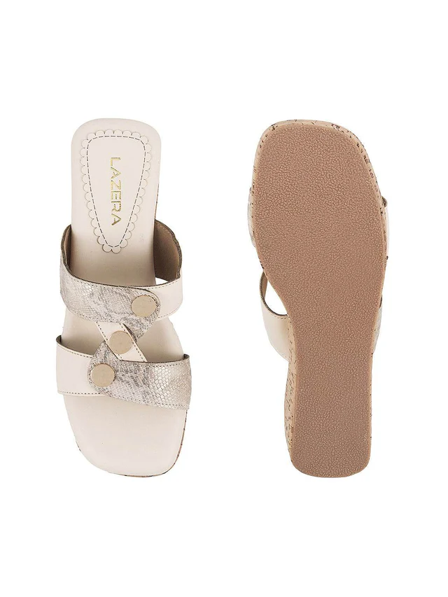 Womens Mid-Heel Platform Slip-on Chappal