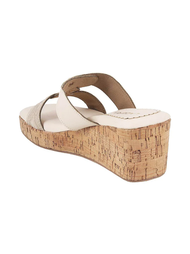 Womens Mid-Heel Platform Slip-on Chappal