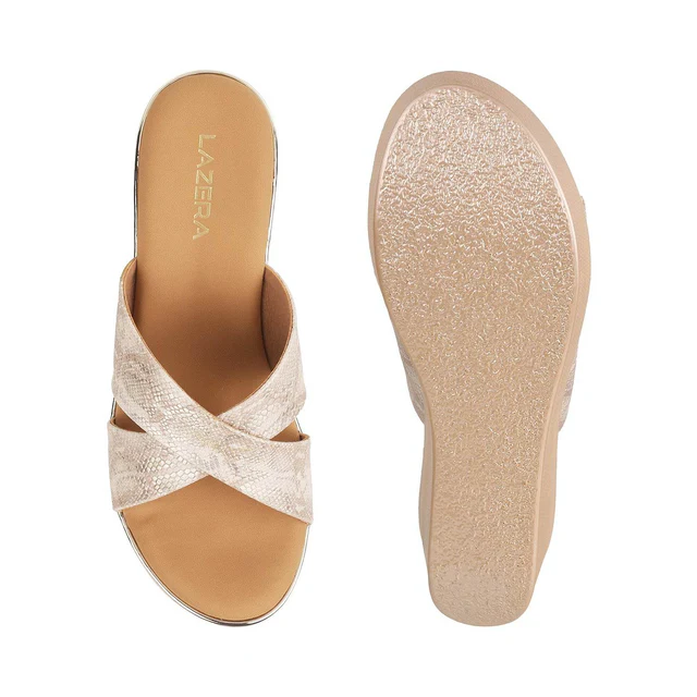 Womens LuxeWeave Cross Strap Wedges