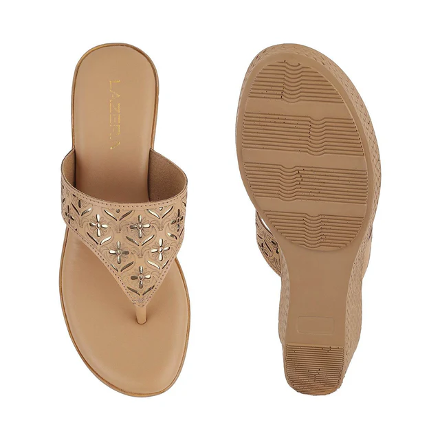 Womens Mid-Heel Platform Slip-on Chappal