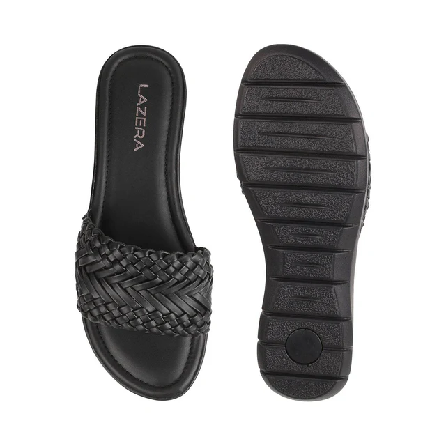 Womens Woven Slide Sandals