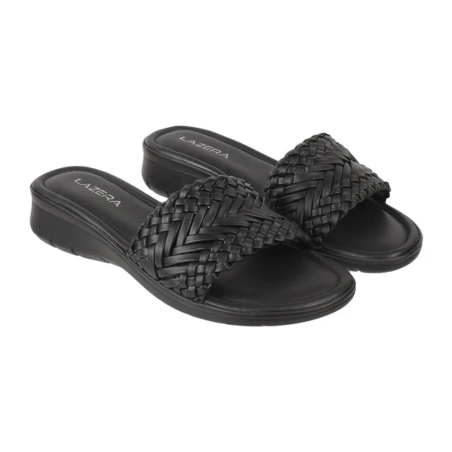 Womens Woven Slide Sandals