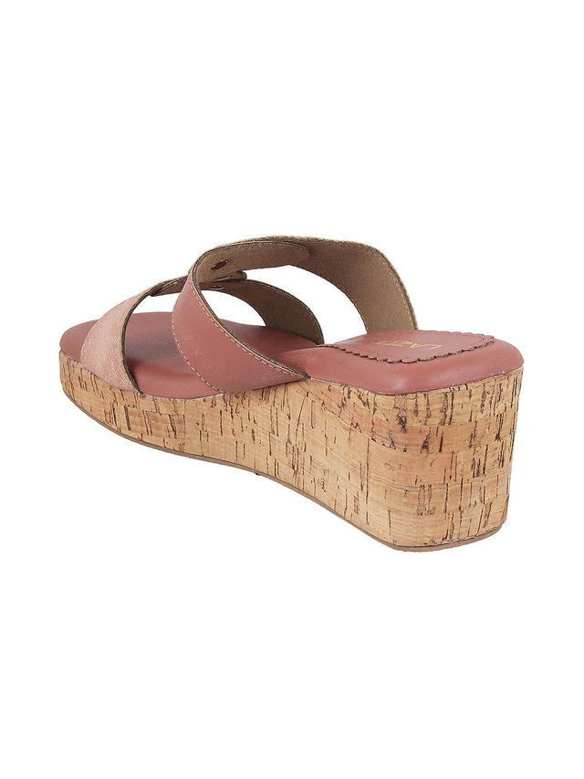 Womens Mid-Heel Platform Slip-on Chappal