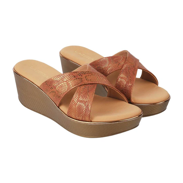 Womens LuxeWeave Cross Strap Wedges