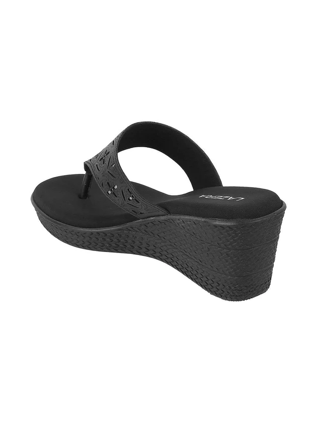 Womens Mid-Heel Platform Slip-on Chappal