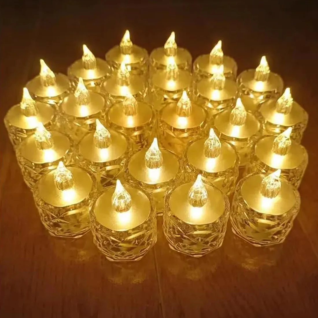 Flameless Acrylic LED Tea Light Candles...