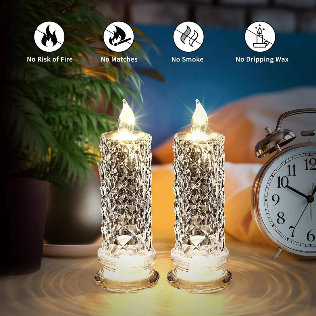 Decorative LED Crystal Candle Light for Home Decoration