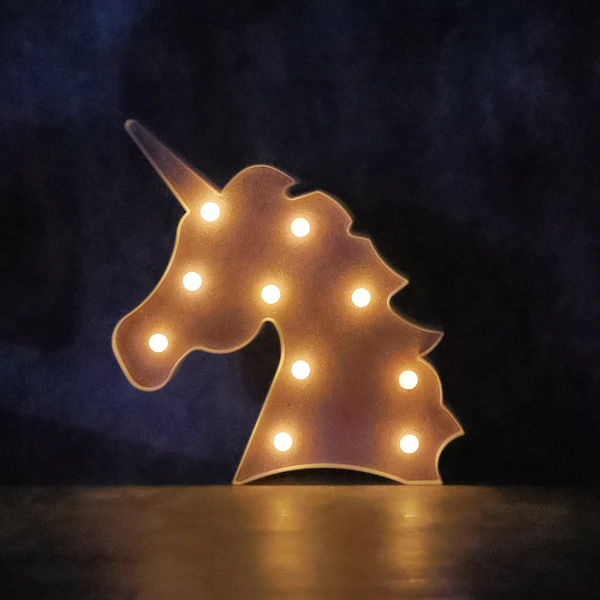 Unicorn Shape LED Decorative Night Light for Kids Bedroom