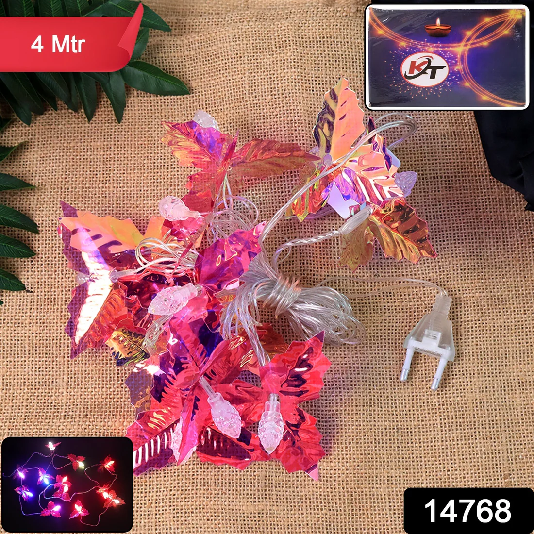 Decorative LED Leaf String Light for Home Decoration 4 Meter