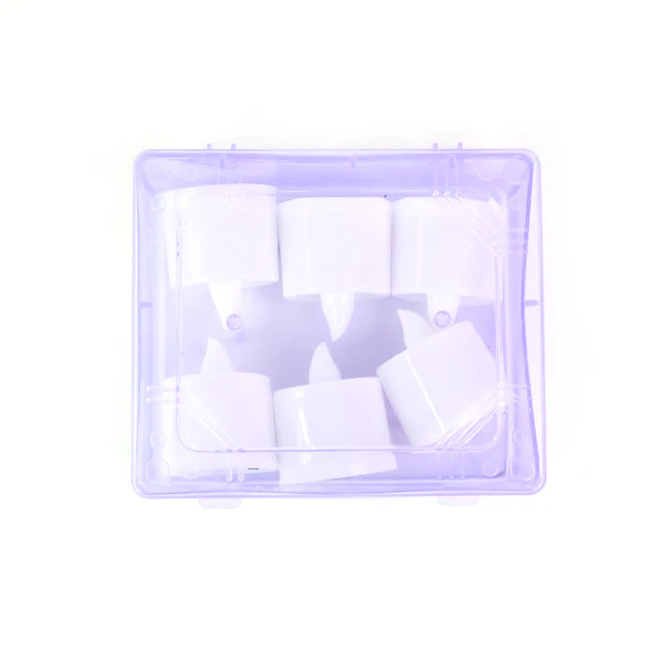 Blue LED Tea Light Candles Decorative Set of 6 Pieces