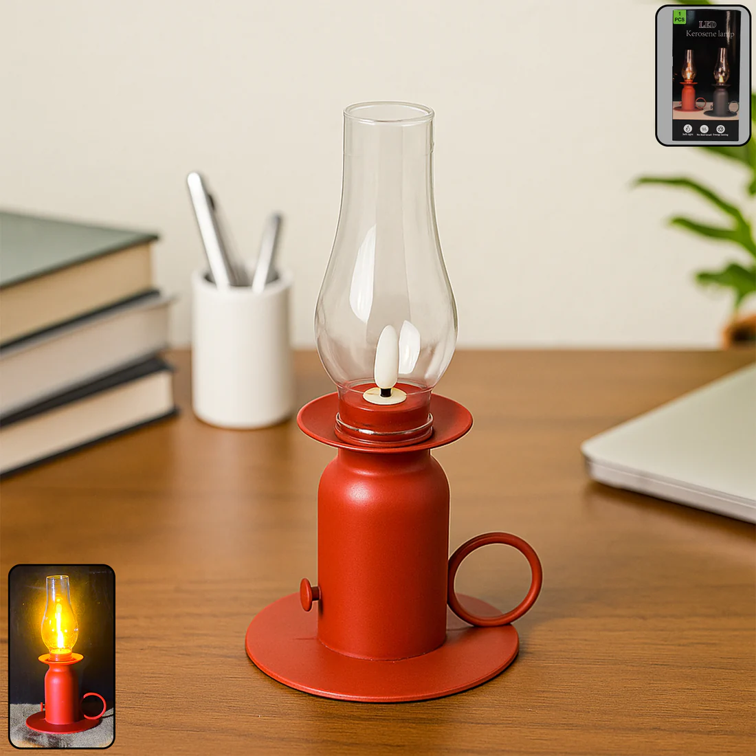 Vintage Style Plastic LED Candle Light Decorative Lamp