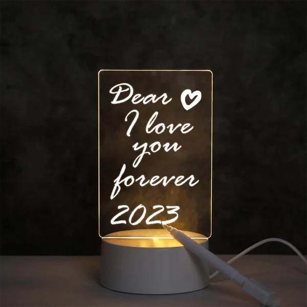 LED Acrylic Message Board Night Lamp for...