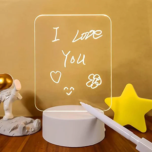 LED Acrylic Message Board Night Lamp for Creative Display