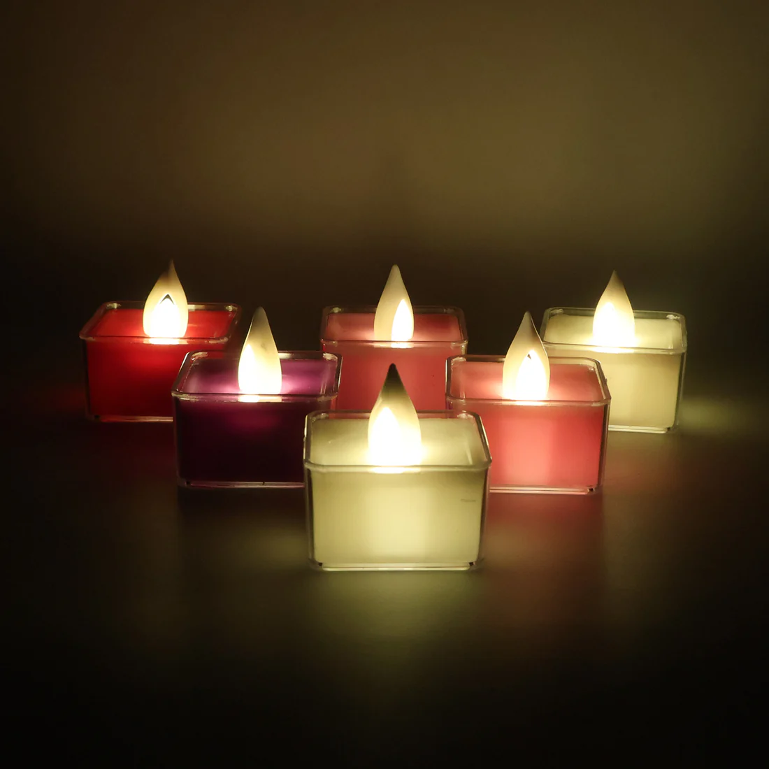 LED Flameless Decorative Tealight Candles Set of 6 Pieces