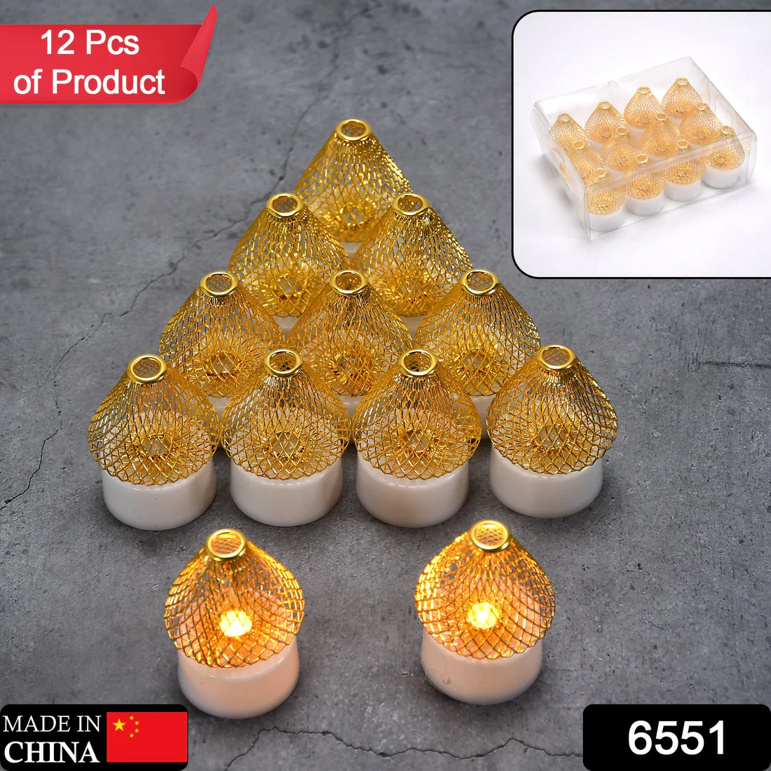 Flameless LED Tea Light Candles for Home Decor Set of 12