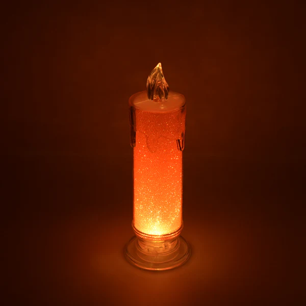Red LED Flameless Pillar Candles with Realistic Flicker Effect