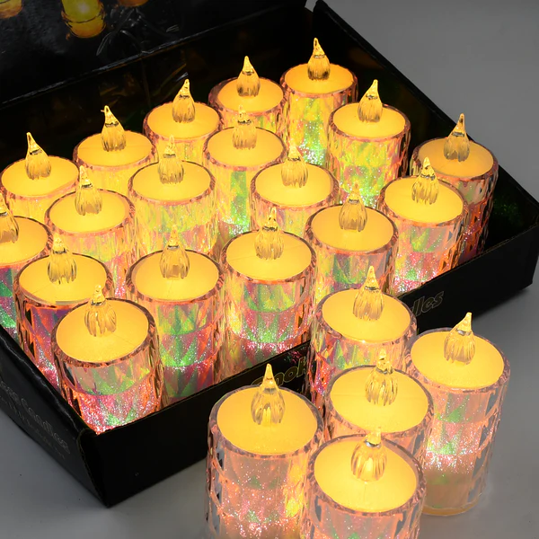 Flameless Smokeless LED Tea Light Candles Decorative Pack of 24