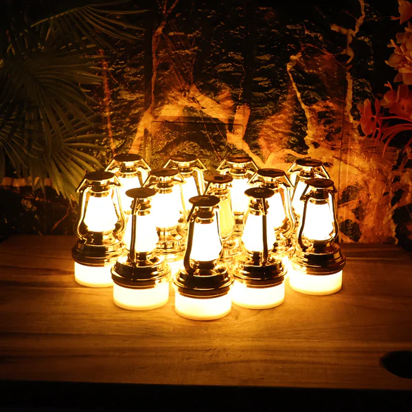Vintage Lantern Style Flameless LED Candles Decorative Set of 12