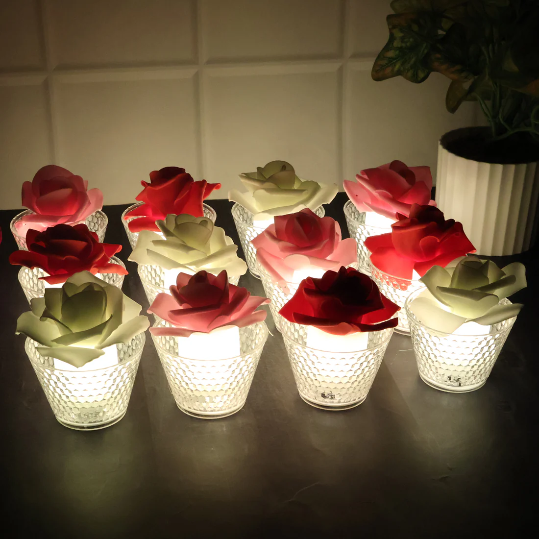 Rose Shape Decorative Flameless LED Cand...