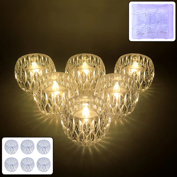 Crystal Design LED Flameless Tealight Ca...