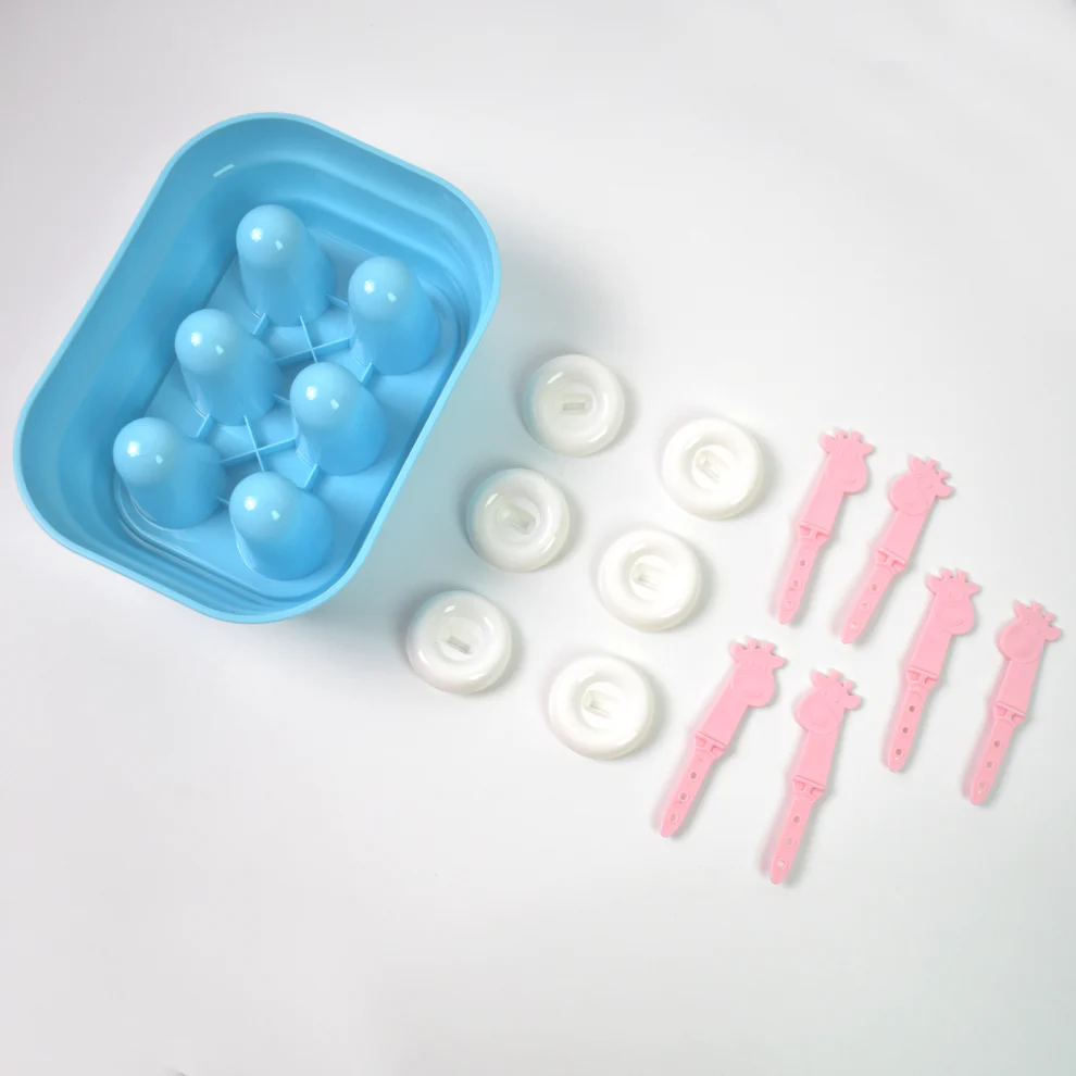 6 Cavity Giraffe Shape Ice Cream Popsicle Mold