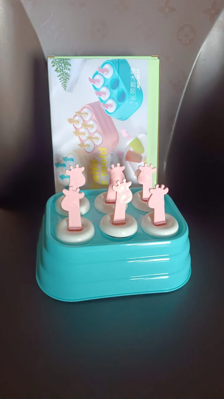 6 Cavity Giraffe Shape Ice Cream Popsicle Mold