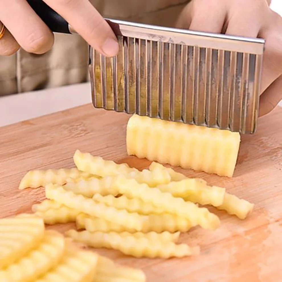 Stainless Steel Crinkle Cutter Knife for Veggies