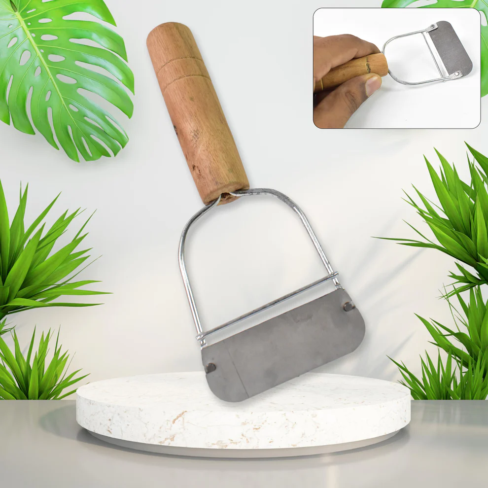 Wooden Handle Metal Vegetable Cutter Peeler Slicer