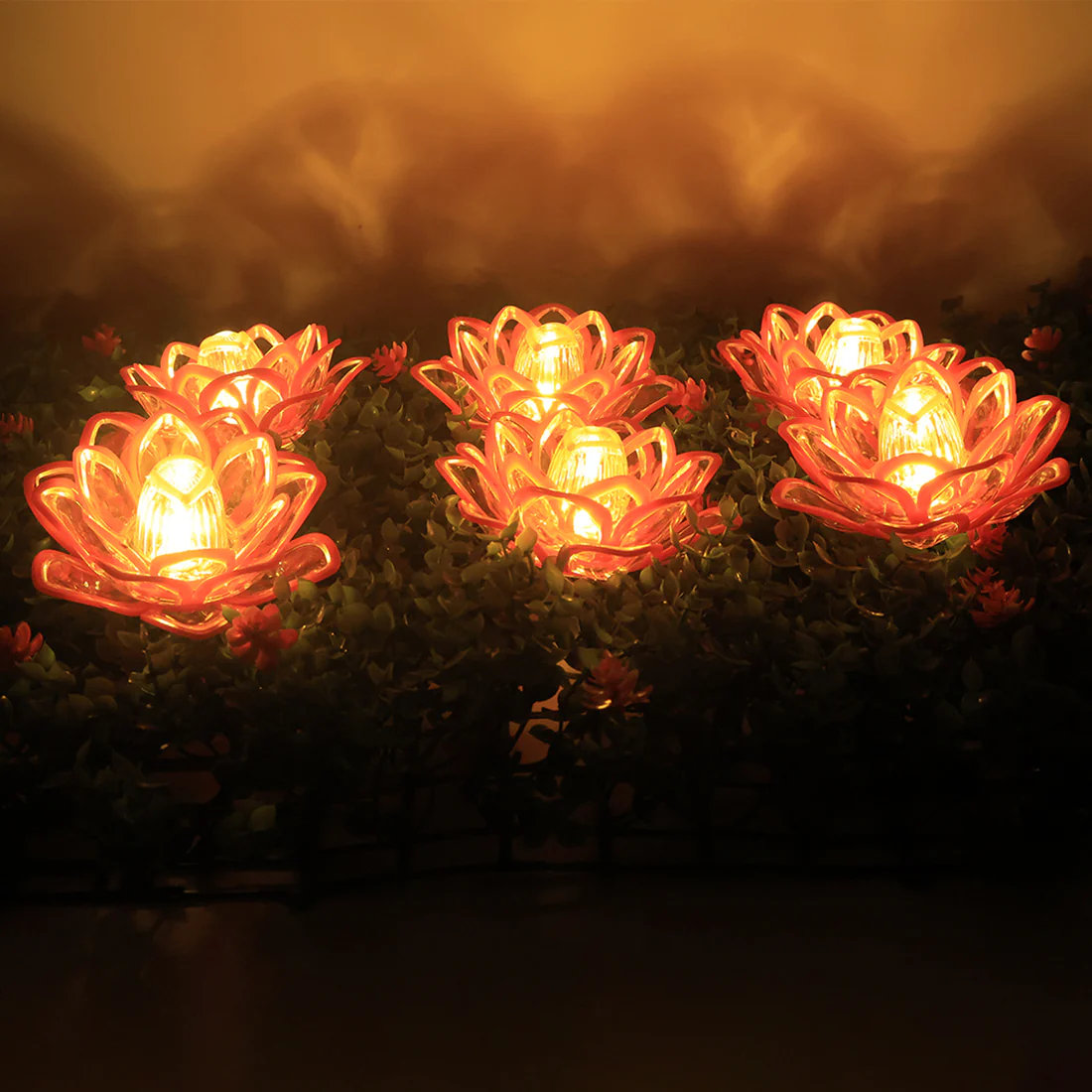 Lotus Shape LED Flameless Decorative Candles Set of 6
