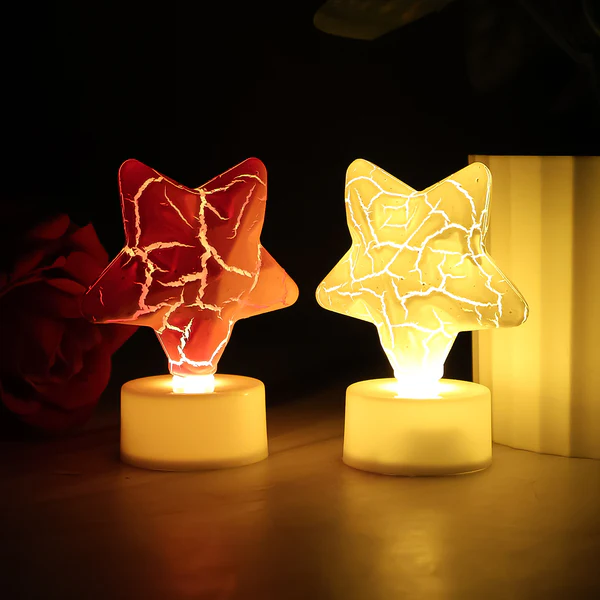 Star Shape Decorative LED Tealight Candles Set of 12