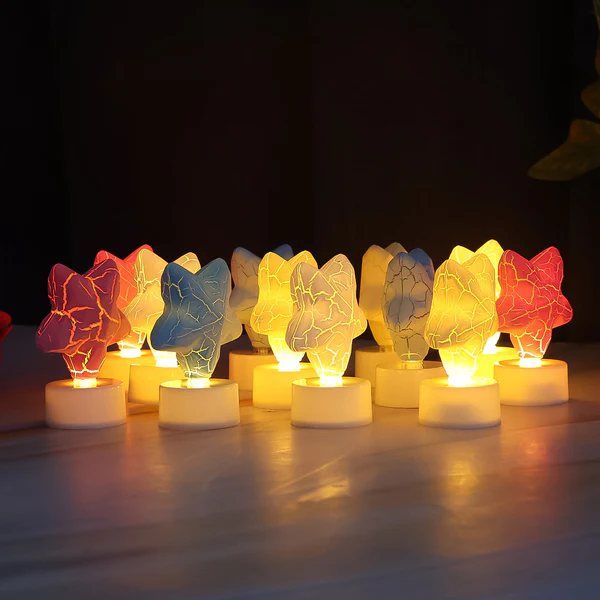 Star Shape Decorative LED Tealight Candles Set of 12