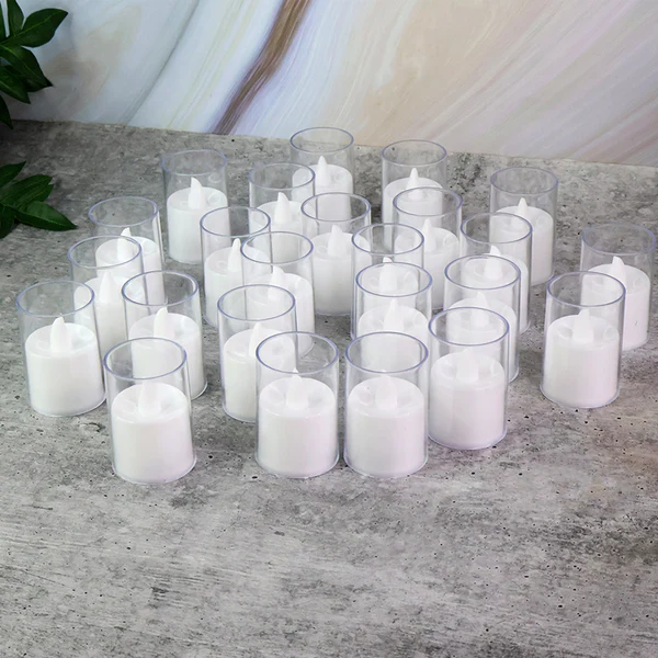 Smokeless LED Tealight Candles Decorative Pack of 24