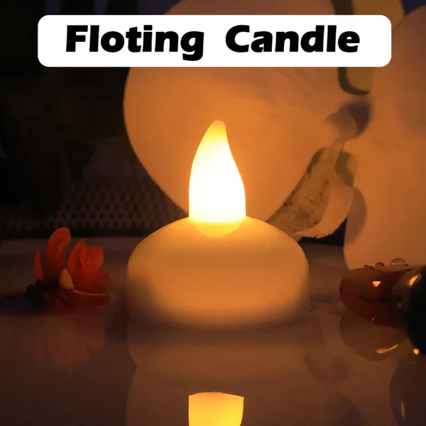 Round LED Flameless Tealight Candles Set of 8