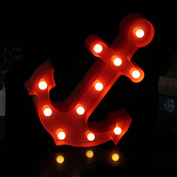Anchor Shape LED Decorative Night Lamp for Home Decor