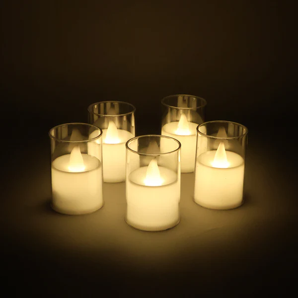 Flameless LED Votive Candles Decorative Lighting Set