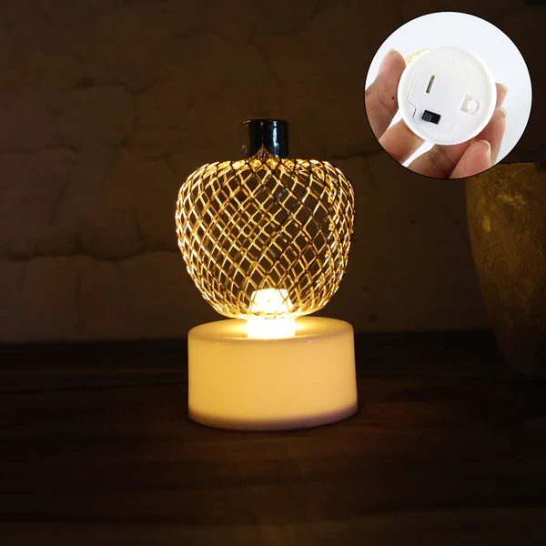 Apple Shape LED Tealight Candles Decorative Set of 4