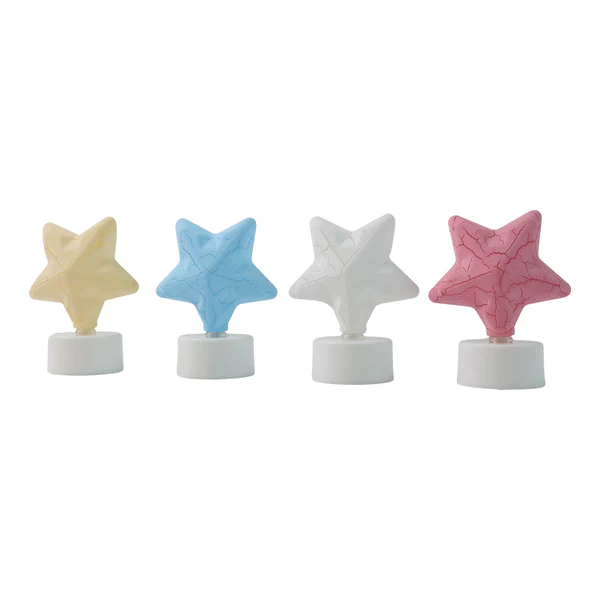 Star Shape Decorative LED Tealight Candles (4 Pc)