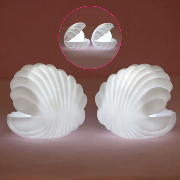 Pearl Shell Night Lamp Decorative Desk Light for Bedroom