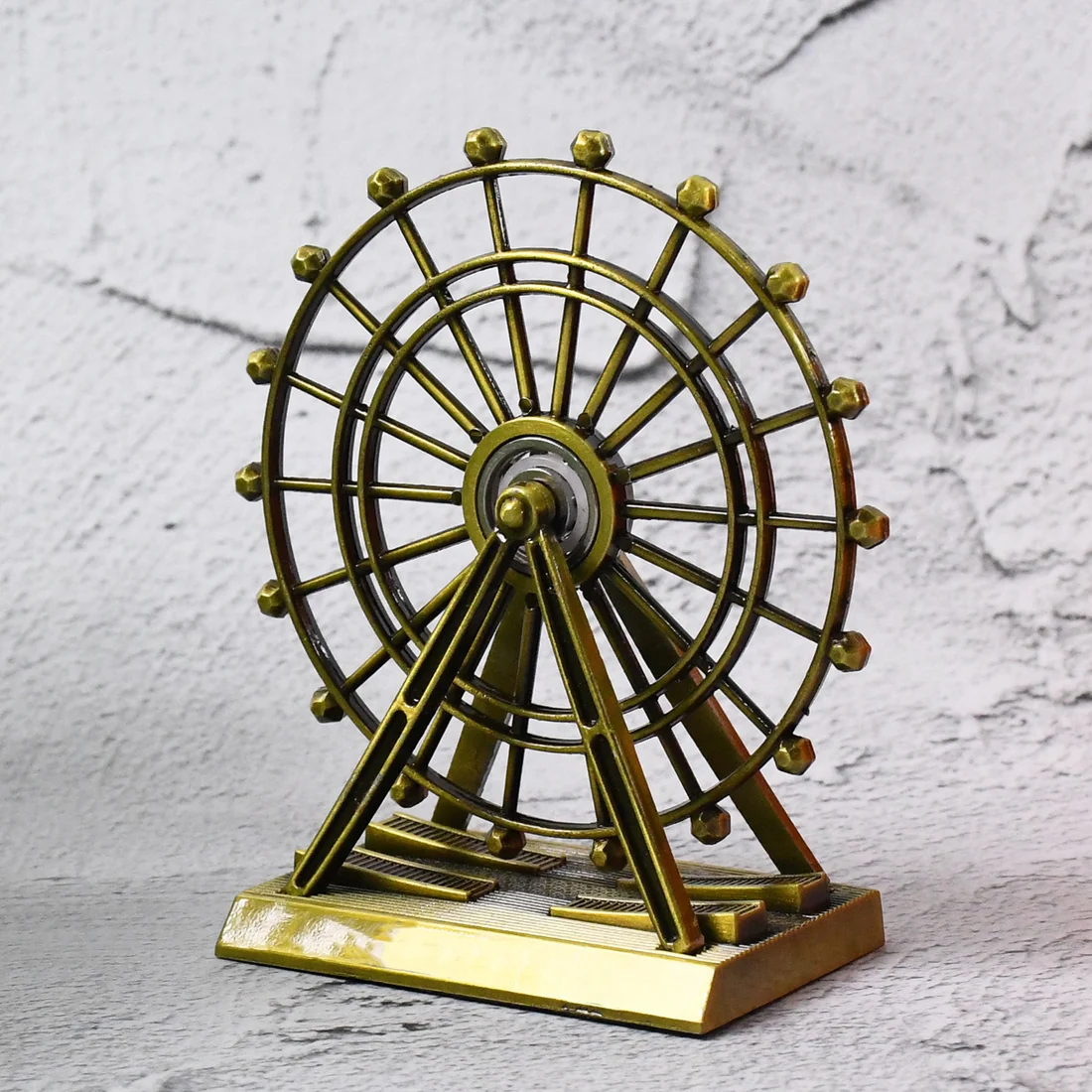 Metal Desktop Wheel Tower Table Decor Sh...