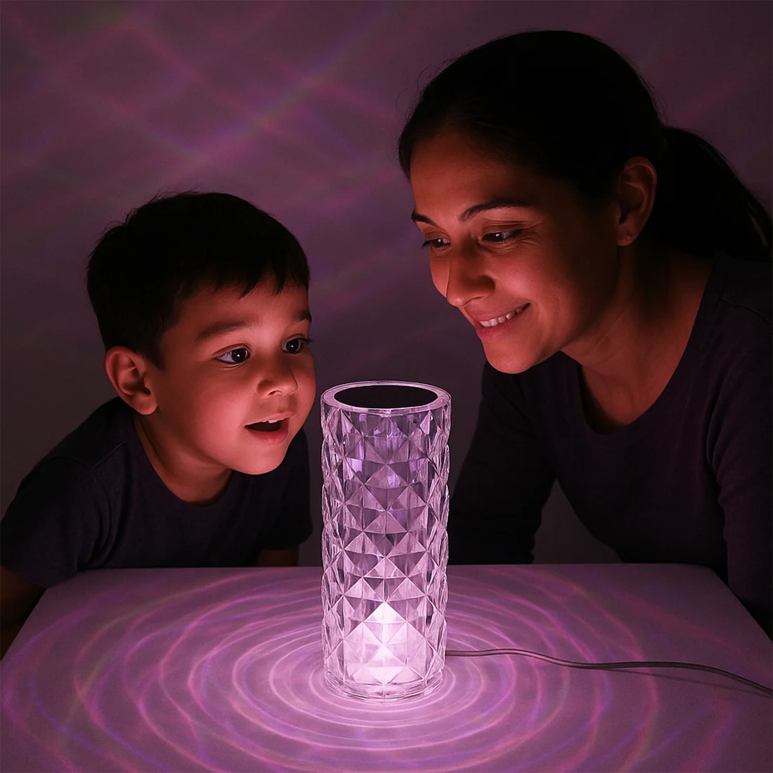 Crystal LED Touch Table Lamp with Remote Control Decor