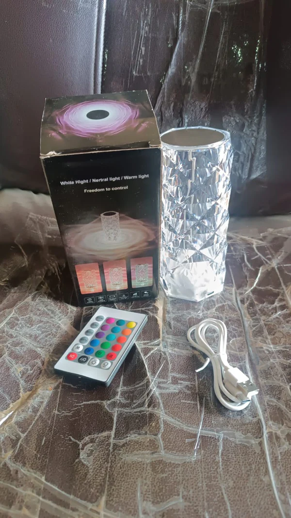 Crystal LED Touch Table Lamp with Remote Control Decor