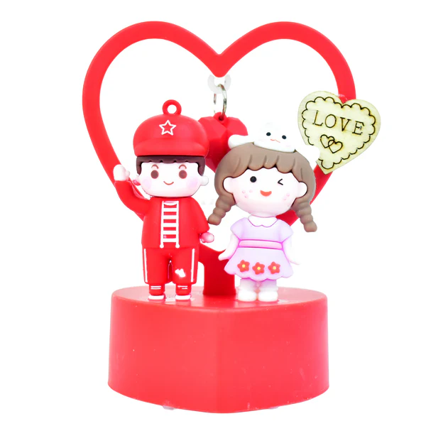 Cute Romantic Couple Love Showpiece with Heart Frame