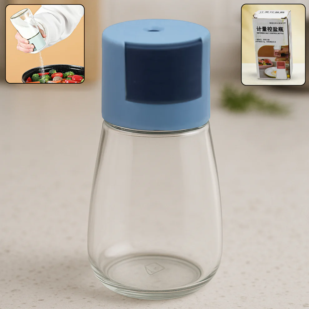 Glass Salt Dispenser with 0.5g Precision Control