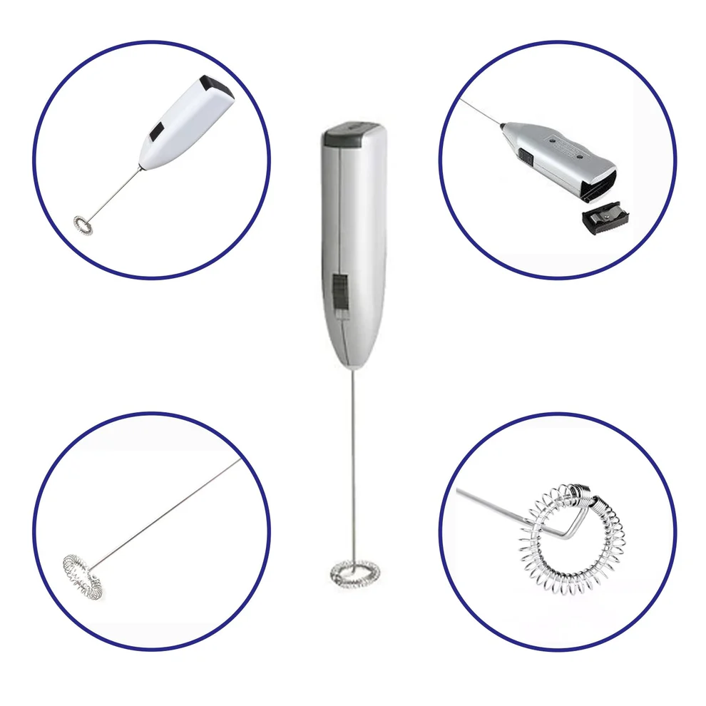 Electric Milk Frother Wand Mixer for Coffee Latte