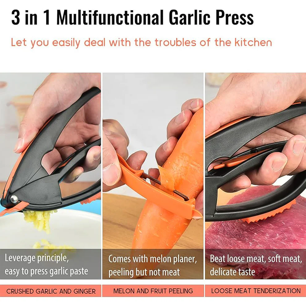 Multifunctional Garlic Press Mincer Crusher Tool