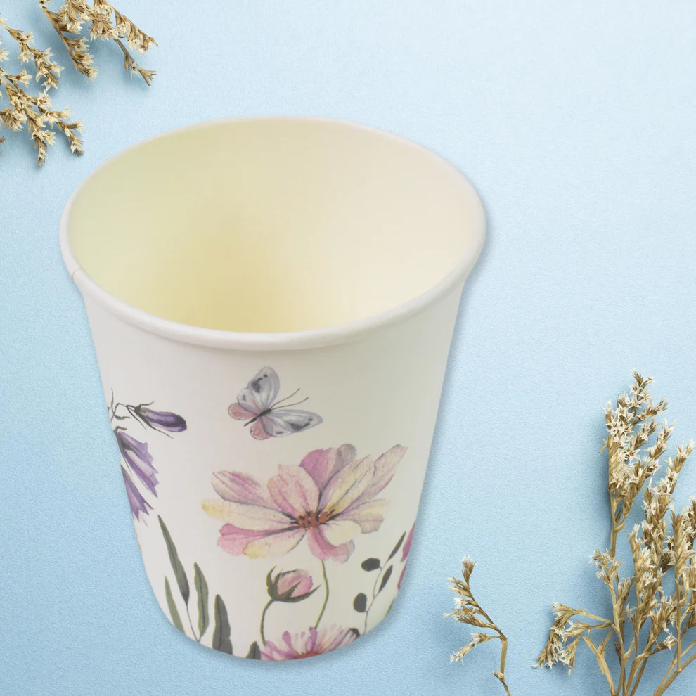 Disposable Paper Tea And Coffee Cups Set of 24